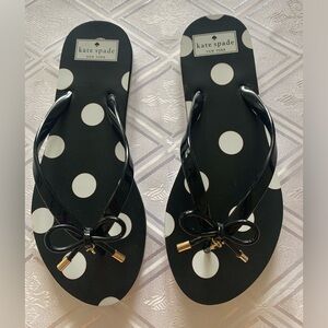 Kate Spade Black and White Polka Dot Sandals-8M